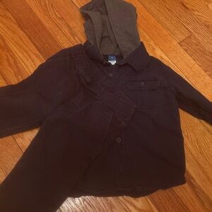 Old Navy Button Down Navy Shirt Little Bipsy Navy Pants Bundle